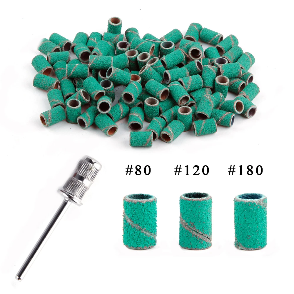 

50/100 шт., шлифовальные колпачки для электрической пилки для ногтей