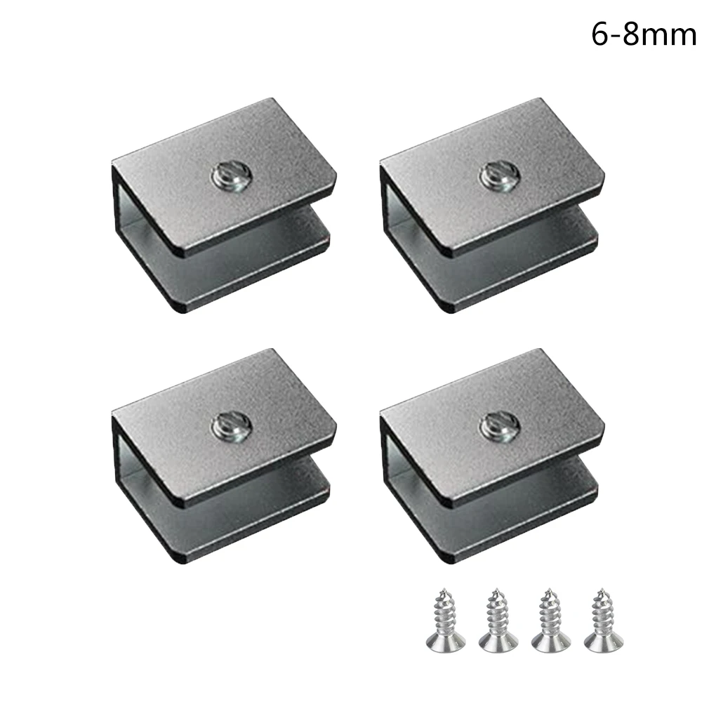 4 шт. стеклянный зажим 6 мм-12 мм кронштейн для стеклянной полки в ванной комнате