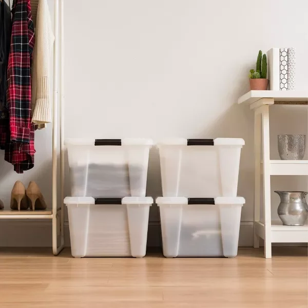 

IRIS 45qt 4pk Buckle Up Storage Box Pearl