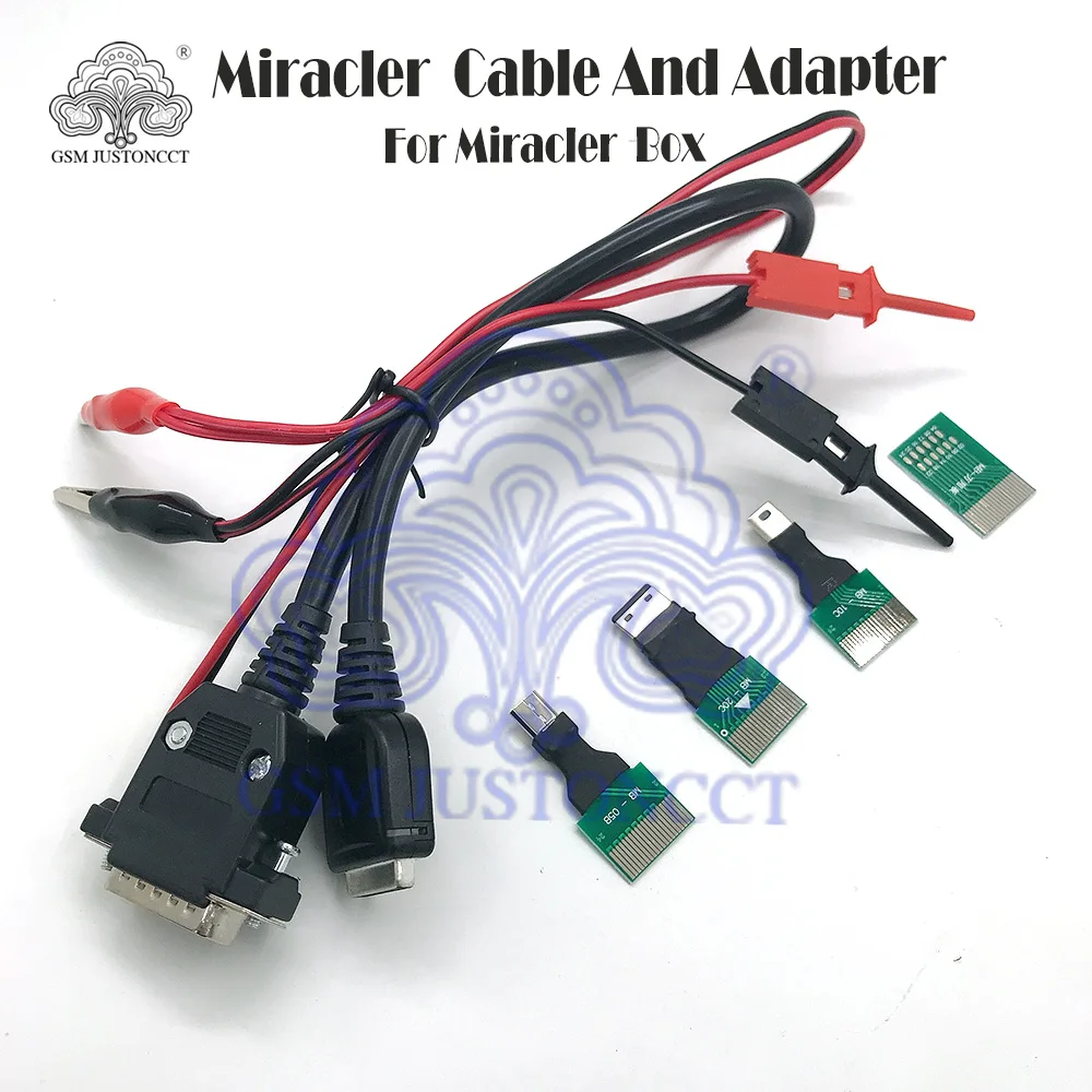 

Gsmjustoncct Miracle 1 Cable And 4 Adapter for Miracle Box or key