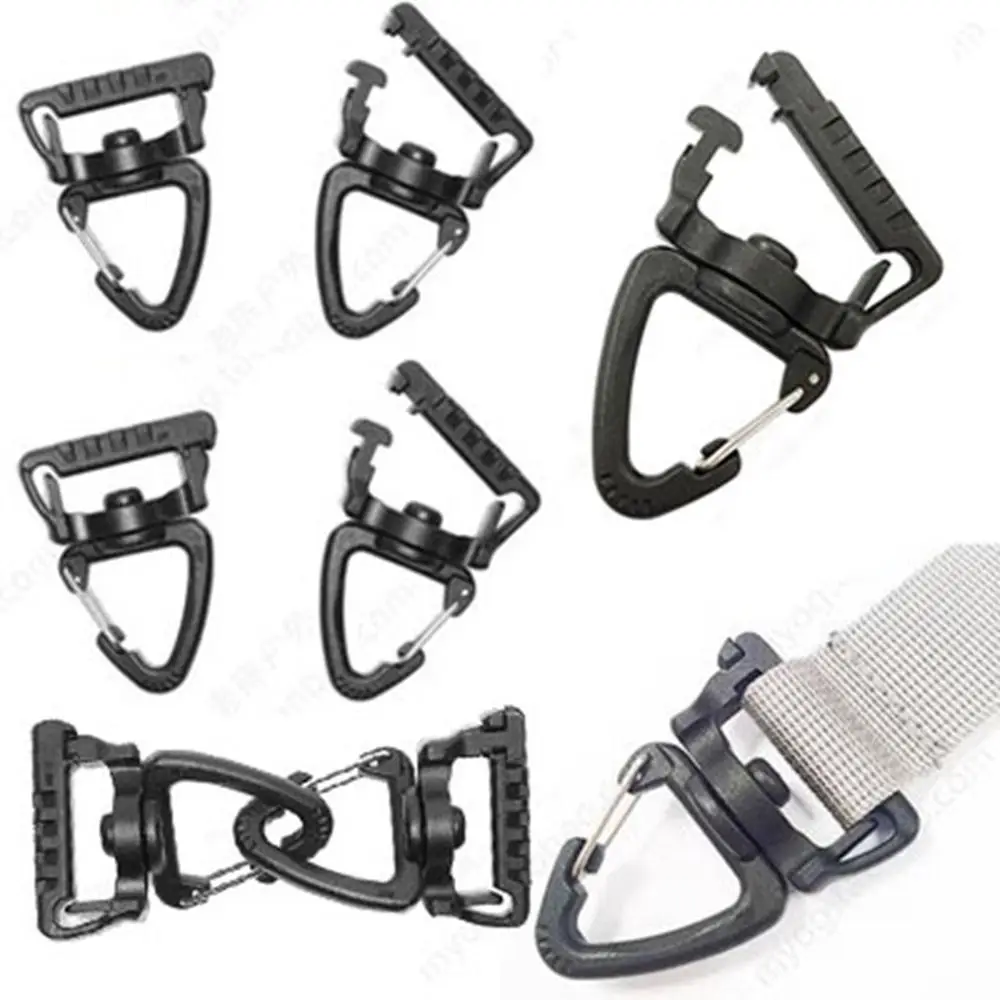 

Черный цвет, высокое качество, пластиковый сплав, карабин треугольный Spring, быстрое притягивание, поворотный крючок, замена для кемпинга, походов