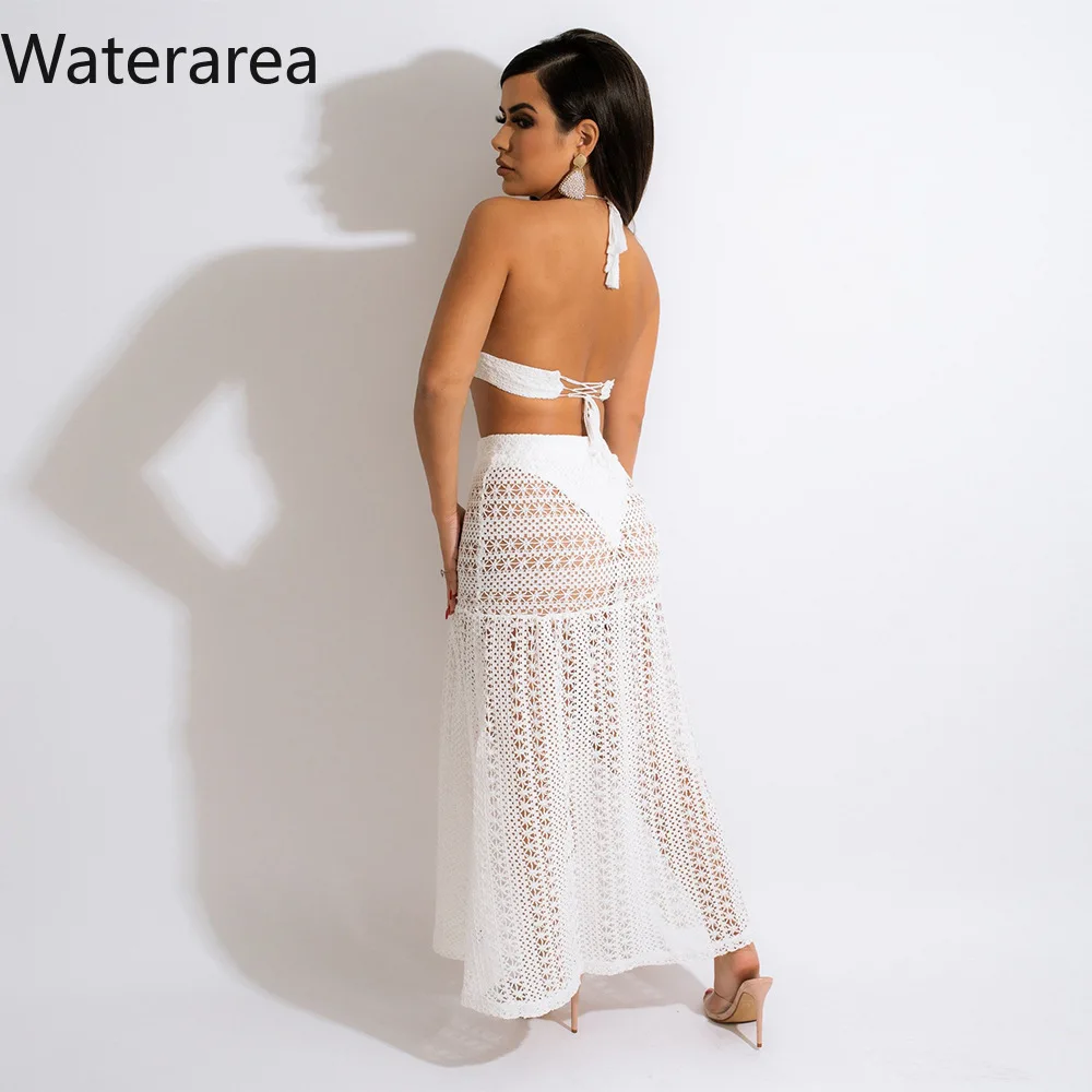 Сексуальный прозрачный кружевной Женский комплект Waterarea модный однотонный