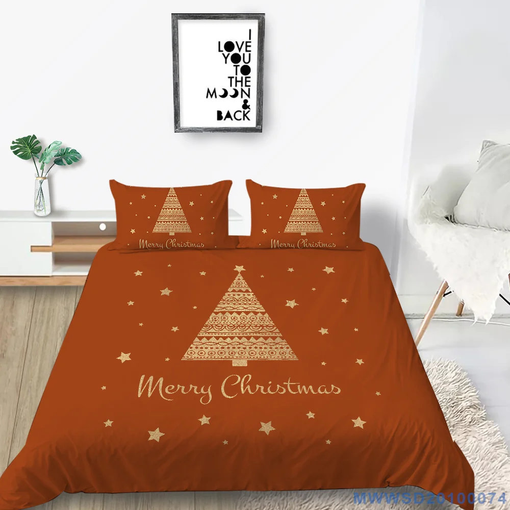 

Домашнее постельное белье с надписью "Merry Christmas", наборы постельного белья, новый комплект пододеяльников, одноразмерные королевские покрывала