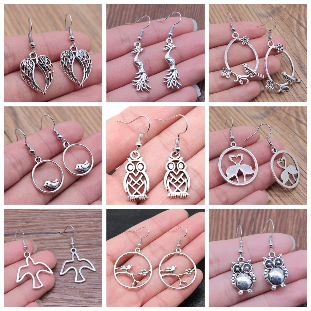 53 стиля искусство для женщин винтажная сова голубь павлин Феникс ласточка перо