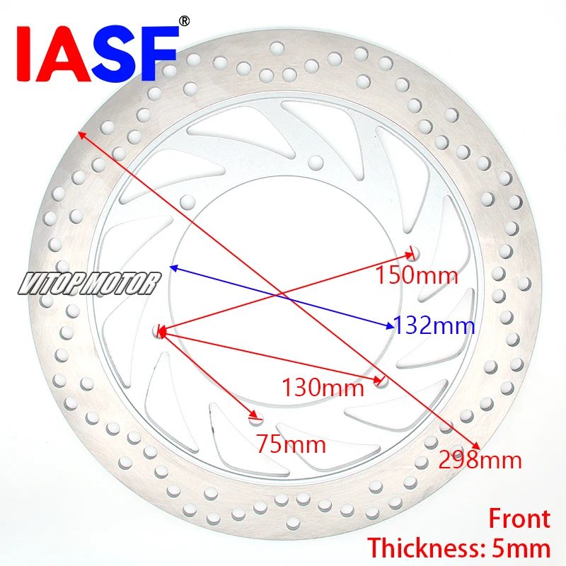 

Ротор переднего тормозного диска двигателя мотоцикла IASF для Yamaha XVS400 96 XVS650 97-04 XVS1100 Drag star 99-04 XVS650A Dragstar Classic
