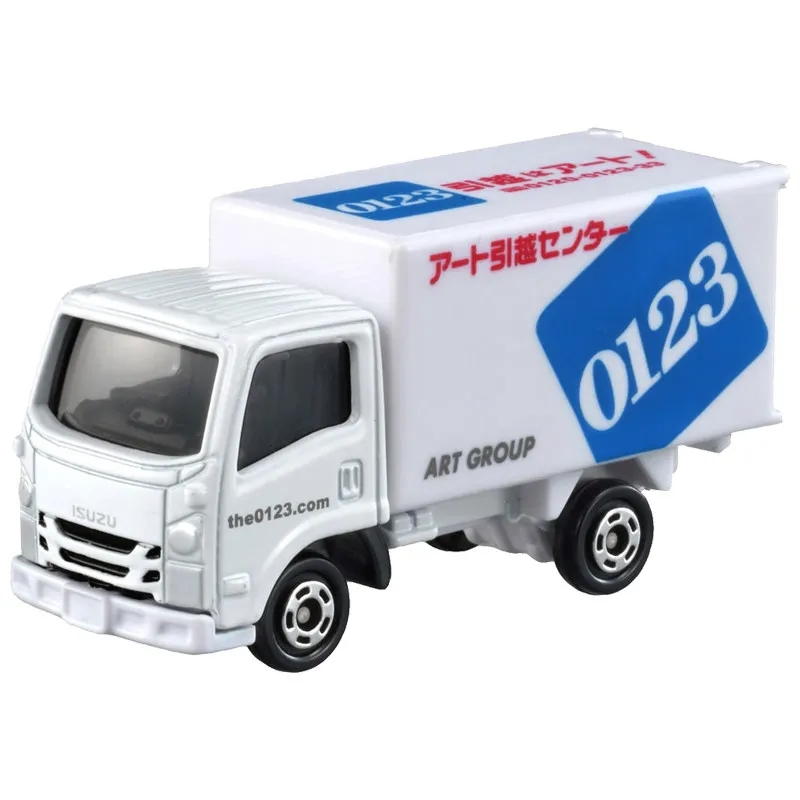 Фото Оригинальный TAKARA TOMY Tomica No.57 Art Moving Center Truck 1/1:10 Коллекционная модель Isuzu ELF из литого сплава с открывающимися элементами и подвеской №1