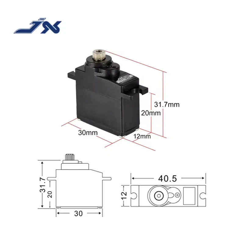 JX Servo Metal Gear PDI-1171MG 17g 3.5kg Torque Core Motor Micro Digital for RC Models