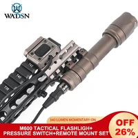sf m600 m600c flashlight 340 lumen tactical weapon flashlight with hot button pressure remote switch light base mount set