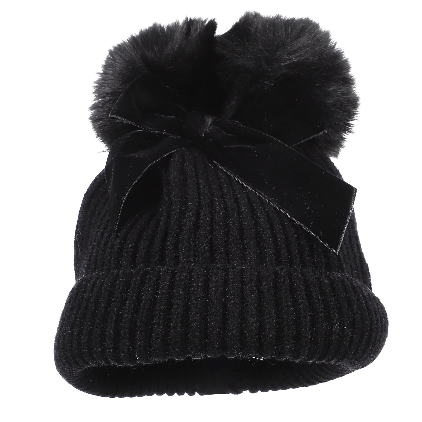 

1pc Kids Bow Knitting Hat Children Warm Knitting Hat Kids Warm Knitted Hat