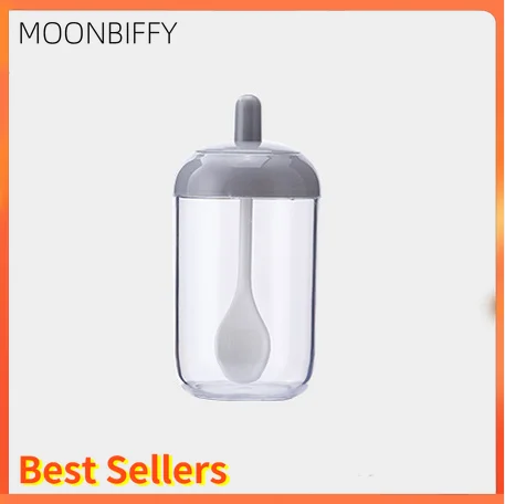 

Spice Box Spoon and Lid Integrated Spice Jar Combination Seasoning Jar Kitchen Supplies Home Salt Shaker Bottle Oil Set 2022 New