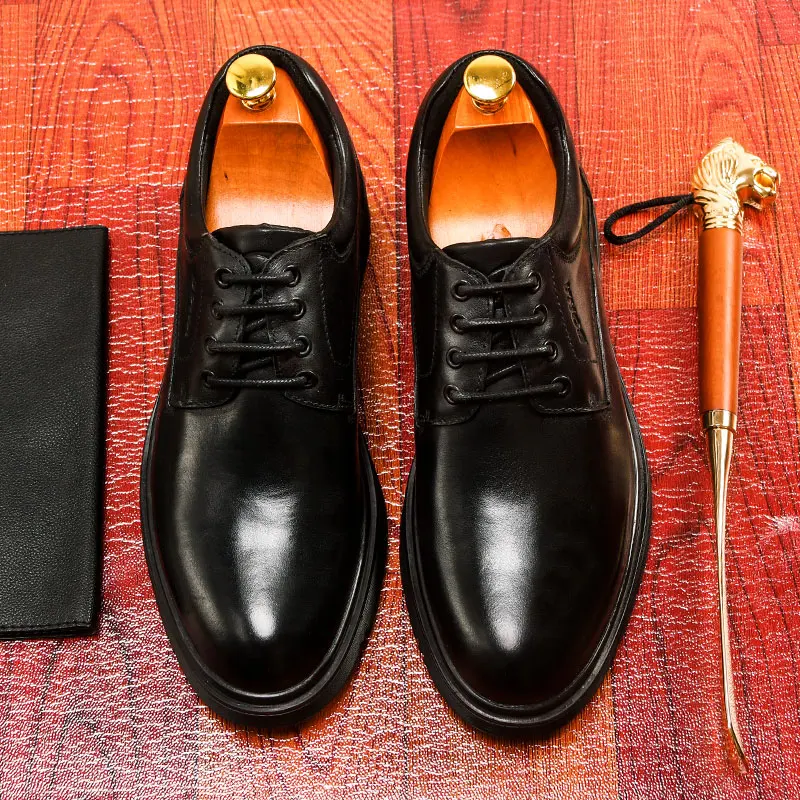 

Мужские деловые туфли-оксфорды BONA, коричневые классические туфли из натуральной кожи, обувь на плоской подошве для офиса и свадьбы, 2022