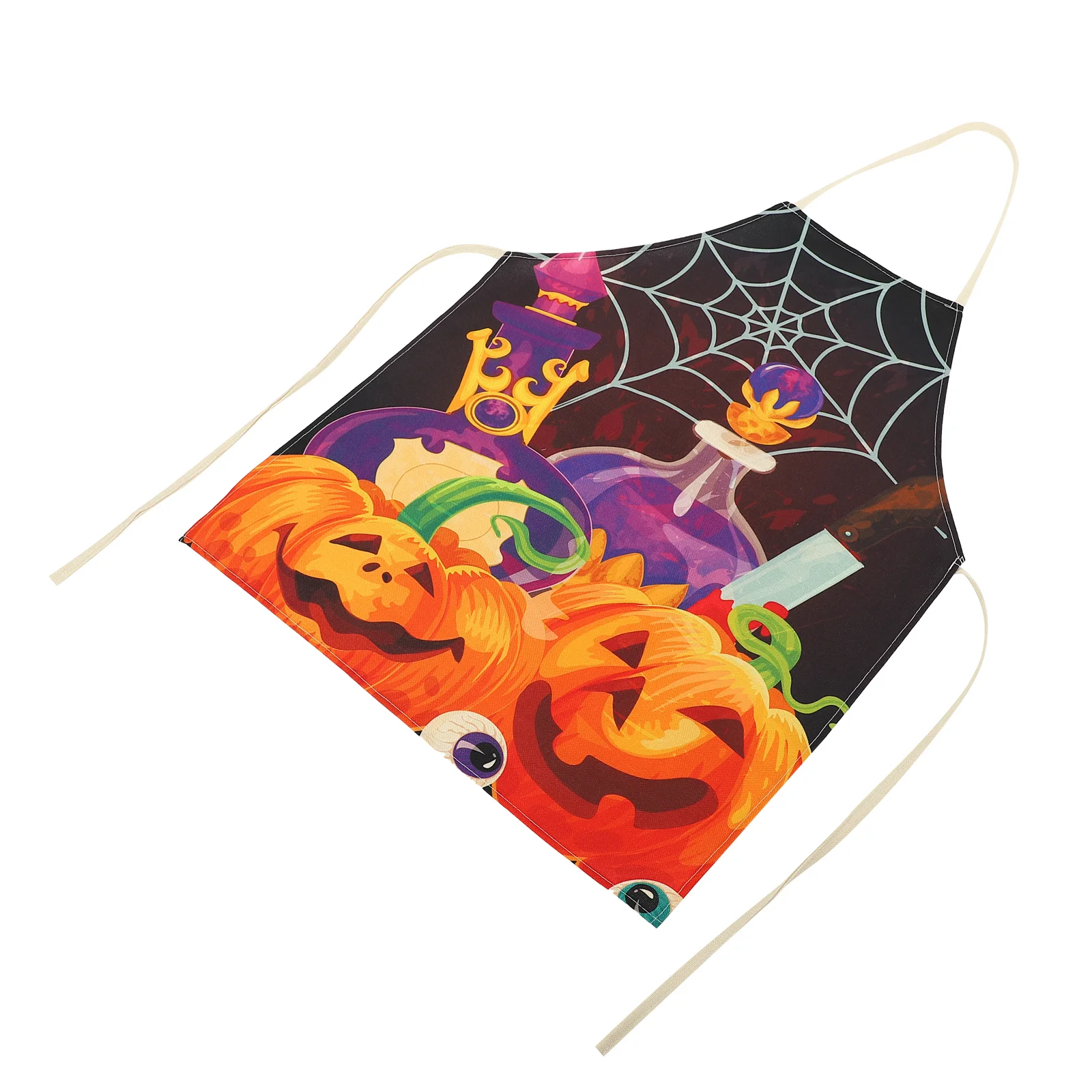 

Apronaprons Pumpkin Cooking Chef Kitchen Bibbakingbbqaprone Waterproof Pattern Server Polyester Black Restaurant Human Waist