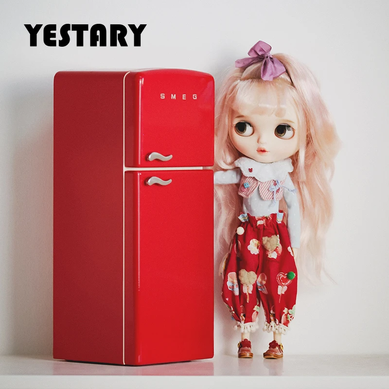 Мебель для кукольного домика YESTARY 1/6 BJD железный холодильник кукол Blythe OB11