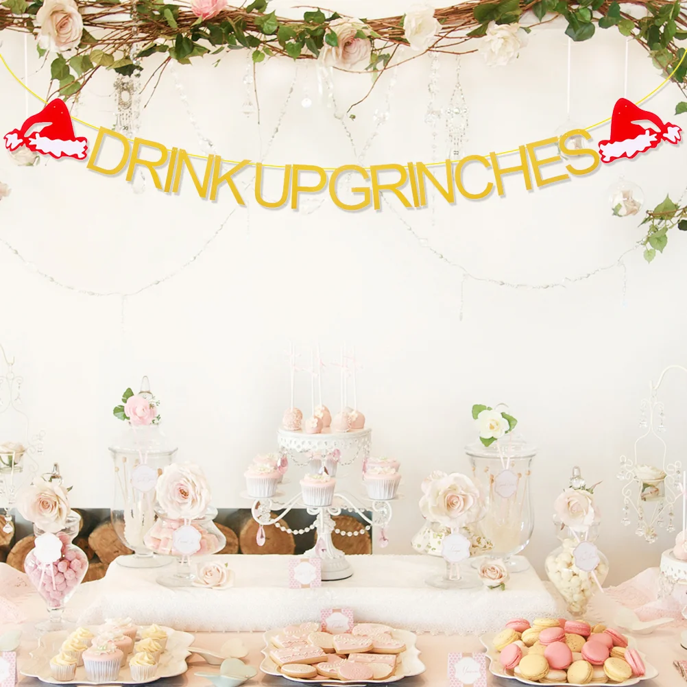 

1pc Banner Decorative Hanging Streamer Paper Banner for Christmas Party Festival