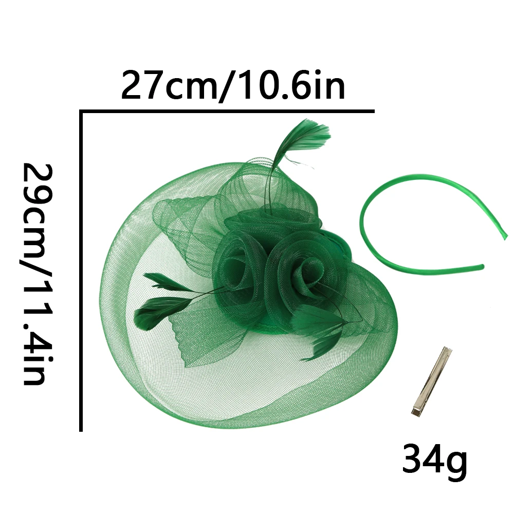 Women's Christmas and New Year Party Top Hat Bridal Wedding Headflower Accessories Hair