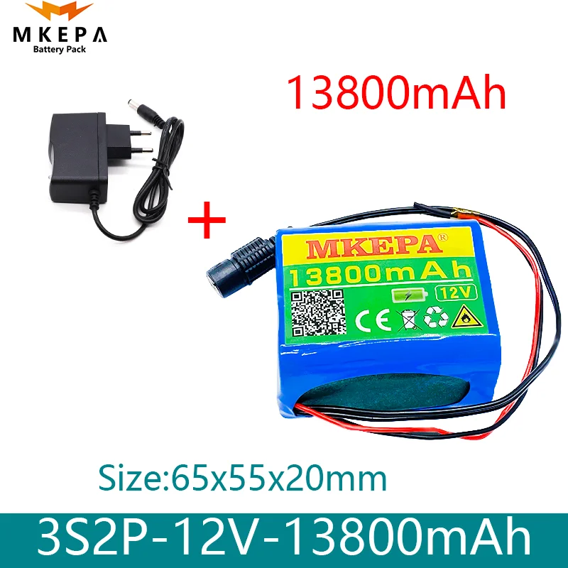 

3S2P 12 В 13800 мАч аккумулятор 18650 литий-ионные Ач перезаряжаемые батареи со стандартным аккумулятором Защитная плата + зарядное устройство
