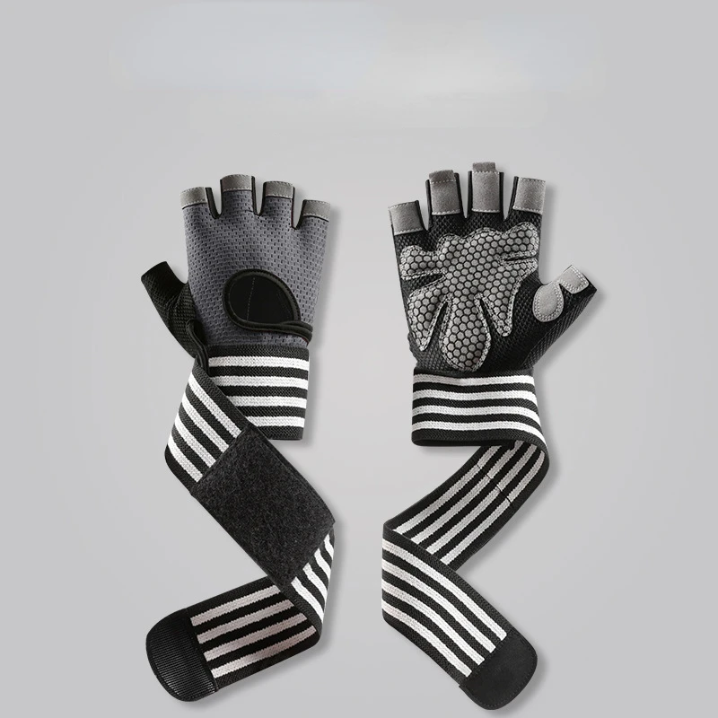 

Перчатки для фитнеса, дышащие, противоскользящие, для защиты запястья, гимнастического зала, тяжелой атлетики, для занятий спортом на открытом воздухе, велоспорта