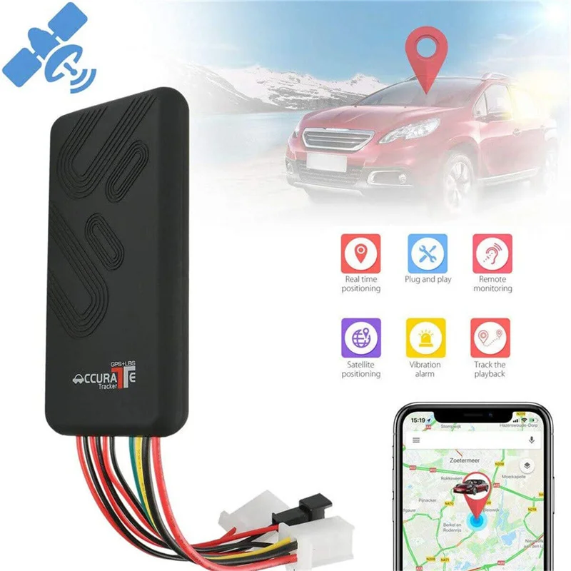 

GT06 Mini Car GPS Tracker SMS GSM GPRS Vehicle Online Tracking System Monitor Remote Control Alarm for Motorcycle Locator Device