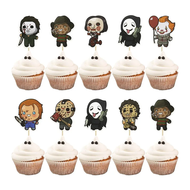 

Horror classic movie Cupcake Decorating for Halloween Horror movie themed birthday Baby Shower cake decorating supplies