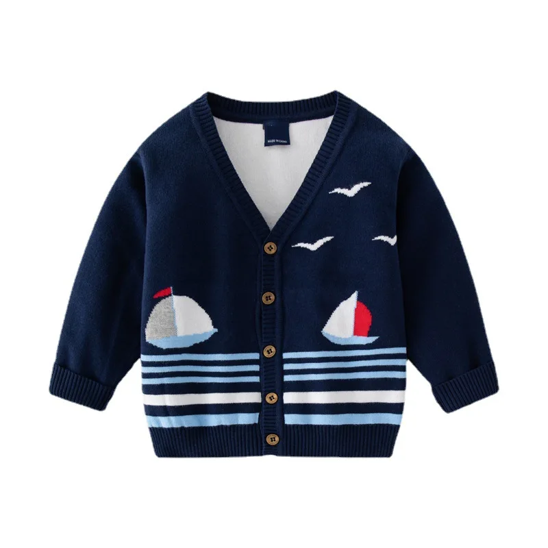 

Toddler Baby Boy Knitwear Children Cardigans Girls Clothes Cartoon Knit Sweater Kids Jackt Autumn Coat Outerwear For 2-7Y