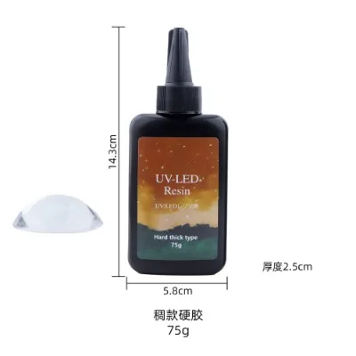 

Прозрачный УФ-клей в виде плоской бутылки, 75 г