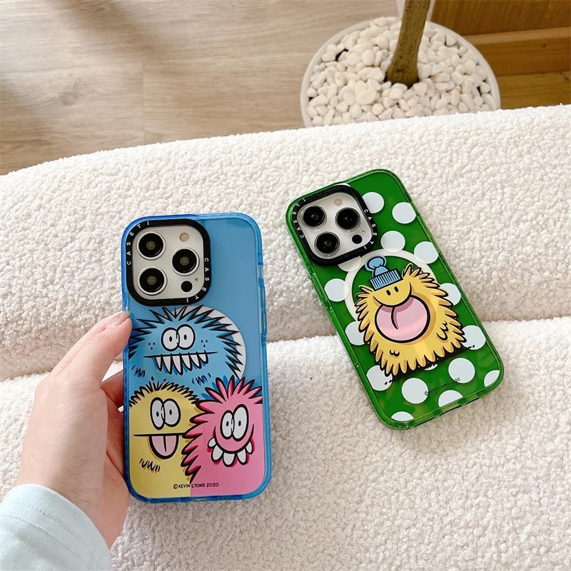

Lovely Cartoon Monster MagSafe Wireless Charging Phone Case Cover for IPhone 11 12 13 14 Pro Max Case for IPhone 14 Pro Max