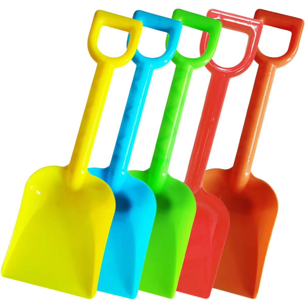 

5 Pcs Sand Digging Playing Kids Beach Set Kids Suit Funny Shovels Heavy Duty Sandbox Plastic Spade