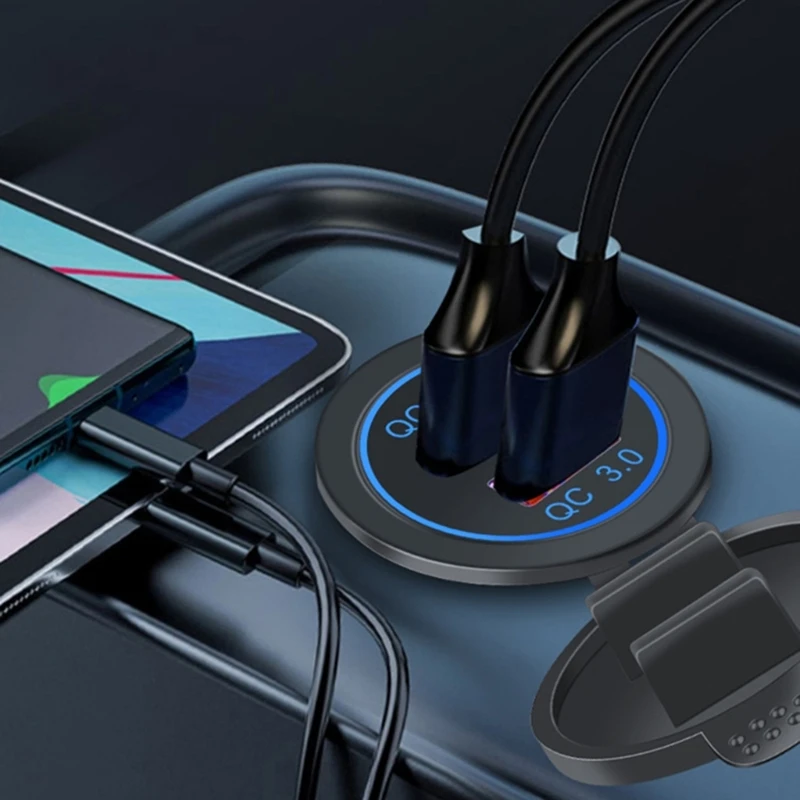 X6HF модернизирует двойной USB-автомобильный зарядный адаптер быстрой зарядки