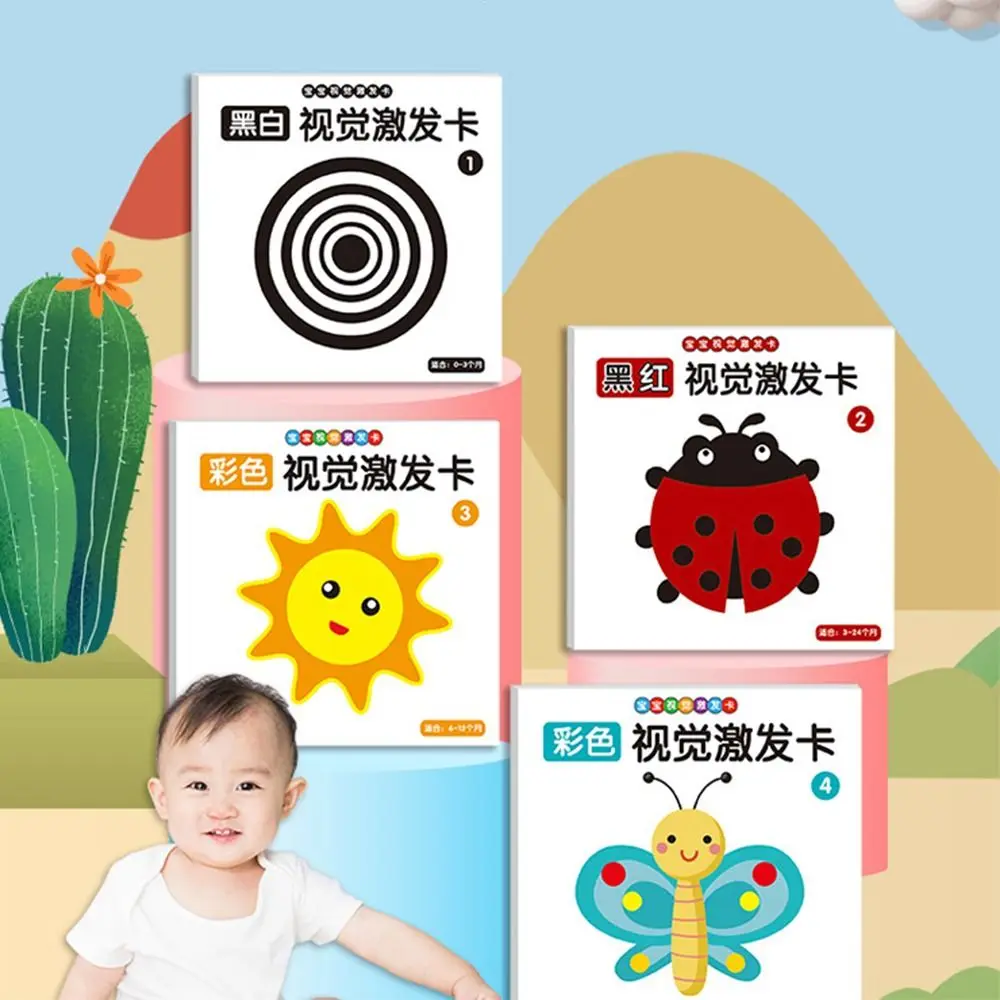 

Water-proof Animal Cards Black White Flash Cards Baby Visual Stimulation Card High Contrast Visual Cards Early Education Toy