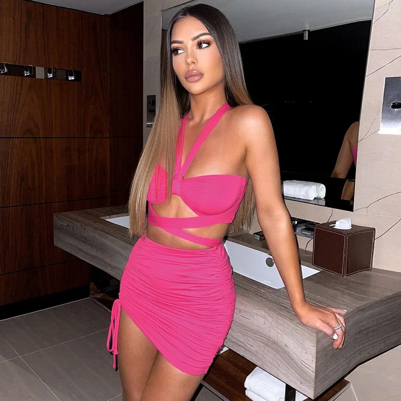 

Gradient Color Block Sleeveless Women's Slim Fit Slim Fit Sexy Mini Dress Chic Casual Sexy Dress Summer Women 2022