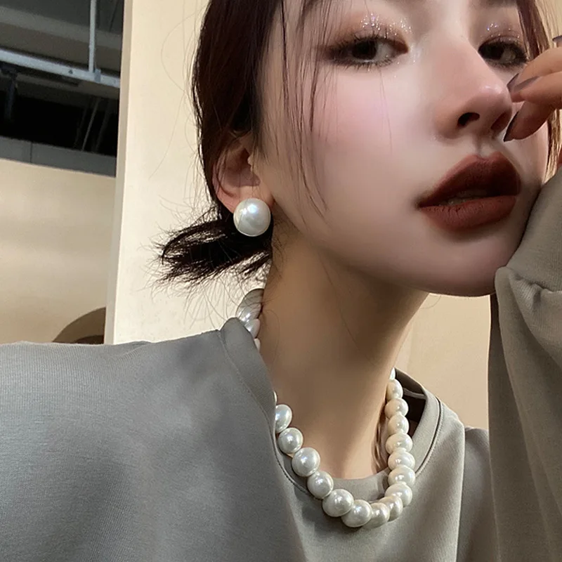 Серьги Draweye с жемчугом для женщин винтажные корейские модные элегантные милые