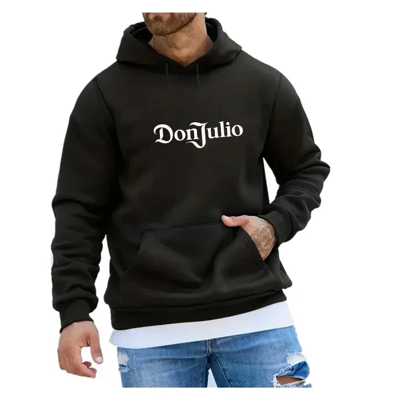 Don Julio толстовки с буквенным принтом осенние флисовые уличные капюшоном