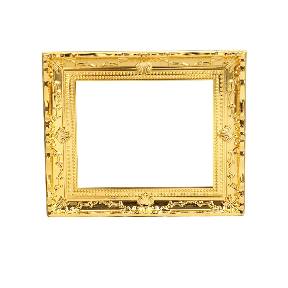 

Miniature Picture Frame House Decor Vintage Photo Rustic Frames Diy Furniture Oval Plastic Painting Accessories