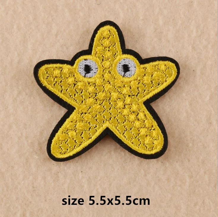 Новое поступление 10 шт. морская рыба осьминог железо пришивные нашивки с