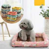 pet dog bed summer mat cat nest cooling ice pad dog nest square cool nest comfortable breathable cloth nest cat dog accessories