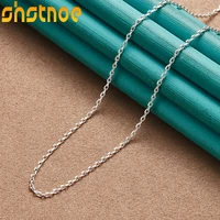 925 sterling silver o chain 18 inch chain necklace for man women party engagement wedding fashion charm jewelry