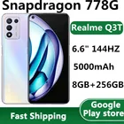 Смартфон Realme Q3T, телефон с экраном 256 дюйма, 8 гб + 6,6 гб, сканер отпечатка пальца, 144 гц, 48 мп, 30 вт