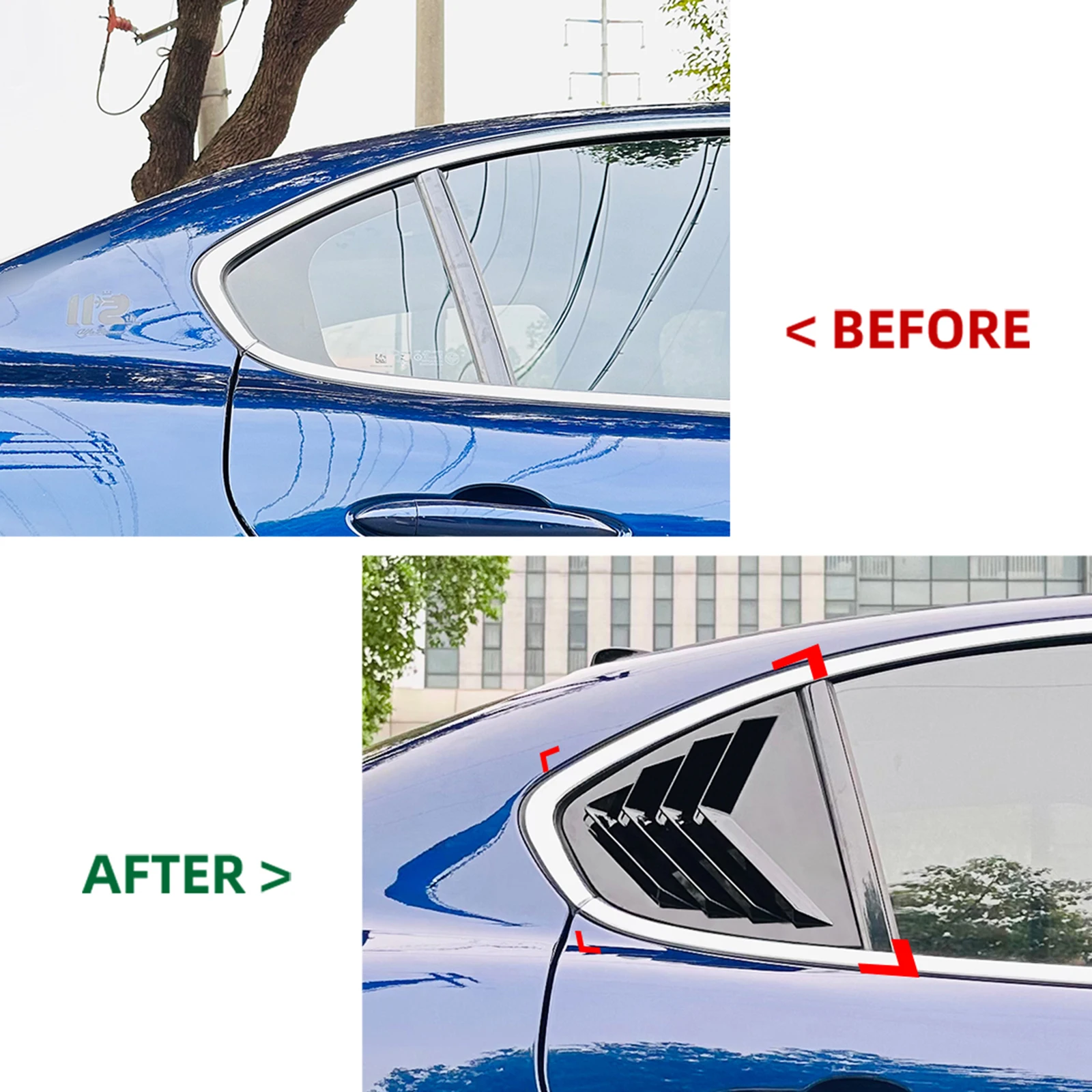 Боковое окно жалюзи накладка на лобовое стекло для Alfa Romeo Giulia 2015-2023