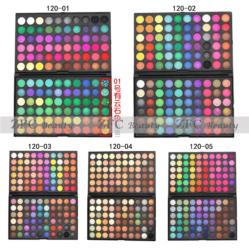 1pc 120 Color Shimmer Glitter Eye Shadow Palette Waterproof Cosmetic Profissional Matte Eyeshadow Cream Makeup Palette