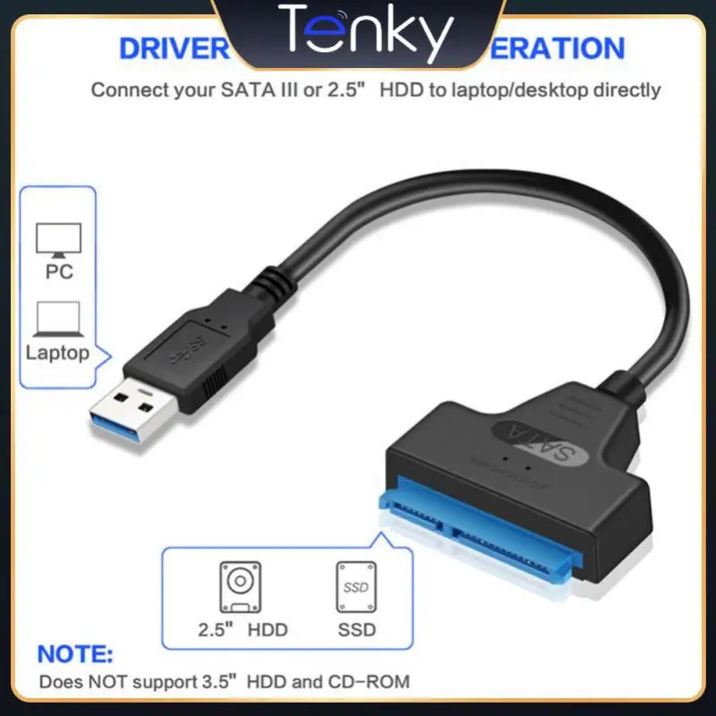 

Usb Easy Drive Cable Compatible Adapter Cable Support Hard Disk Cable Adapter Usb3.0 2.0 To Sata For 2.5 Inch Cable Support