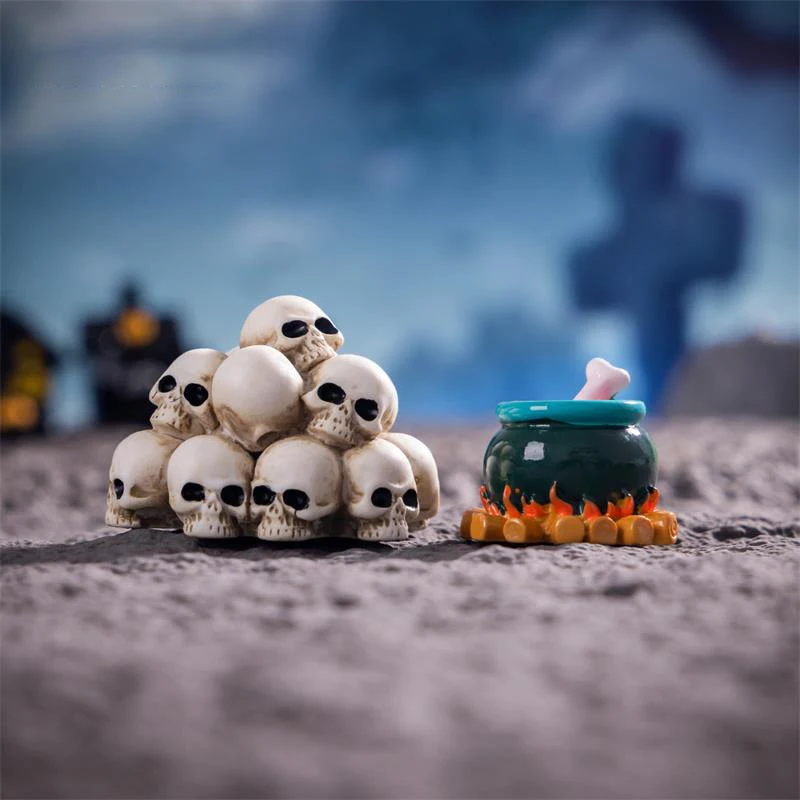 Креативный Хэллоуин ужас скелет гроб микро Ландшафтные украшения фотореквизит