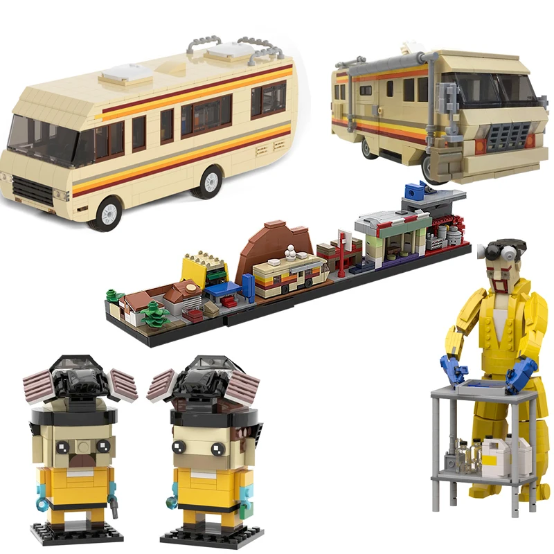 Walter White Pinkman Cooking Lab Rv Vehicle Model Toys For Children Gifts