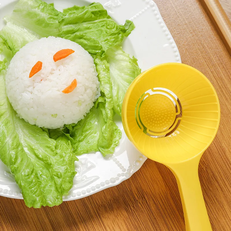

Rice Scoop Mold DIY Sushi Mold Rice Ball Plastic Spoon Premium Half Round Rice Cooker Congee Spoon Kitchen Accessory