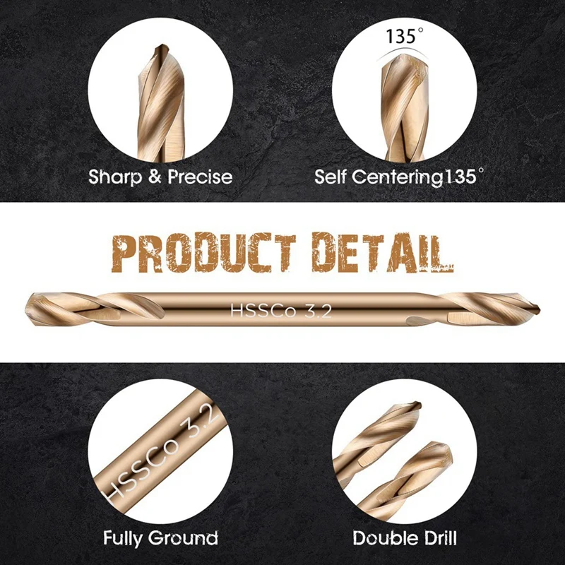 Кобальтовые сверла дюйма 30 шт. двухсторонние кобальтовые для закаленной стали