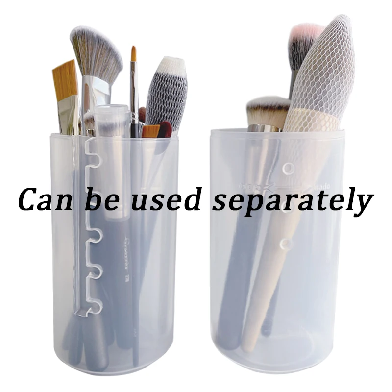 Регулируемая прозрачная коробка для хранения кистей макияжа водонепроницаемый