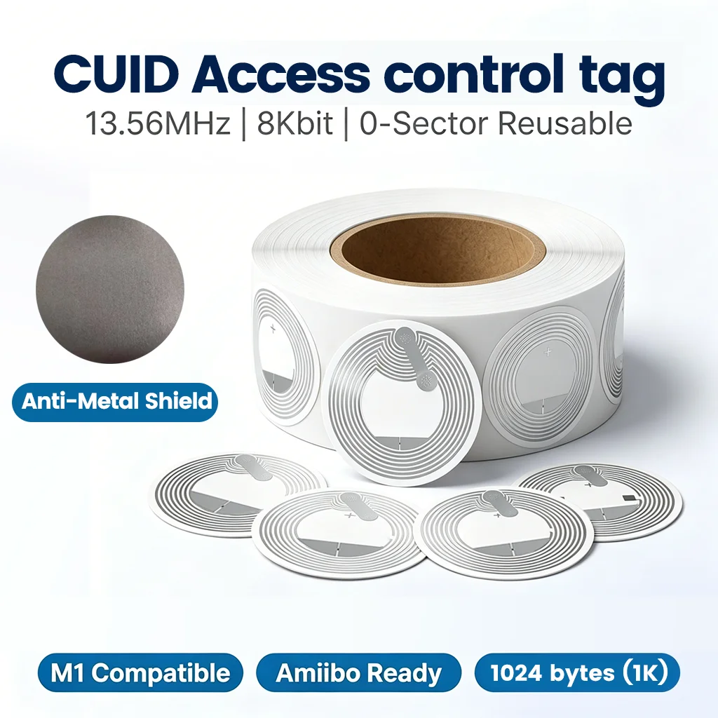 Фото RFID-метка CUID Magic Gen2, блок 0, перезаписываемый UID, клонирование карт M1, 13,56 МГц, NFC-наклейка с защитой от металла, совместима с приложением MCT №1