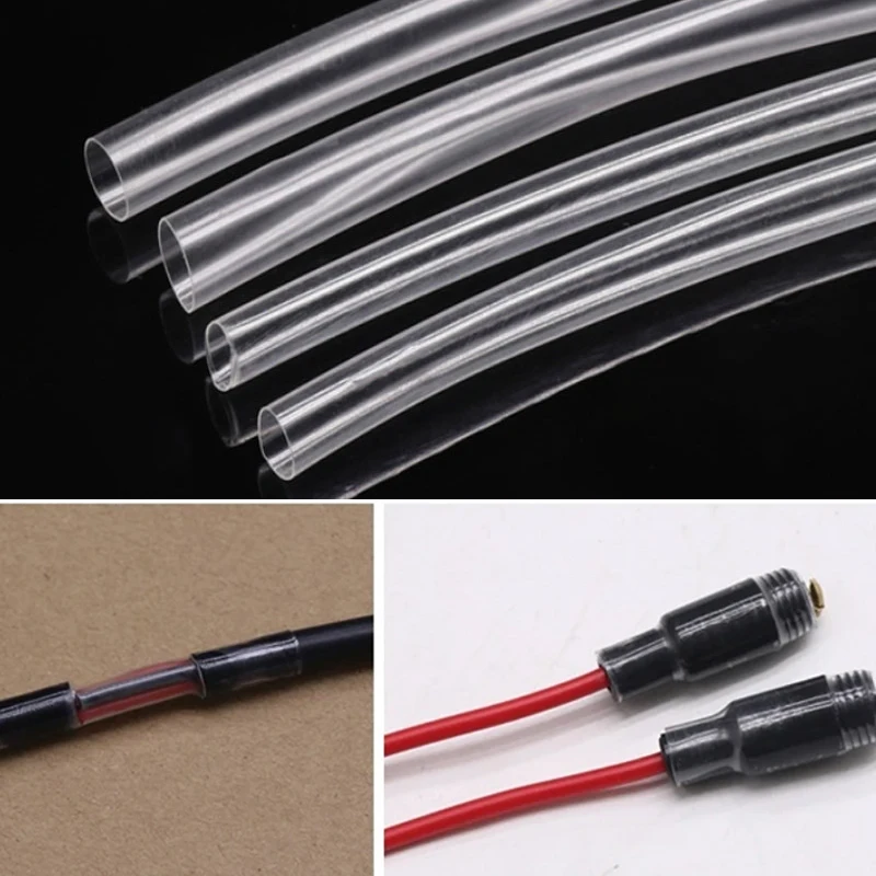 Прозрачная термоусадочная трубка 2:1 изолированная кабельная муфта диаметр 1 2 3 4 5