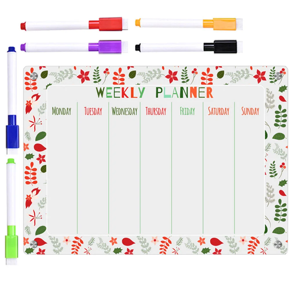 

Erasable Writing Board Acrylic Fridge Dry Erase Planner Refrigerator Clear Magnetic Walls Refrigerators