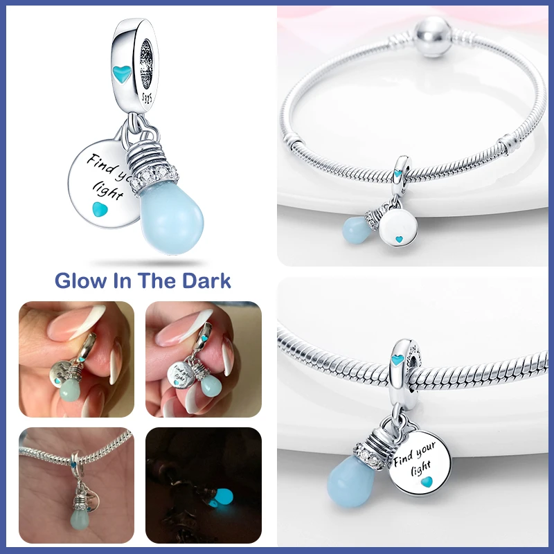 Breloques en argent 925 pour bracelets Pandora, perles caméléon, luciole, papillon, bijoux d'anniversaire, bricolage, original, 925