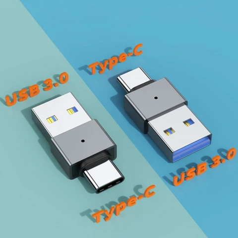 Универсальный адаптер USB — тип C. Переходник USB3.0 «папа» — тип C «папа». Легко подключайте USB-устройства к устройствам типа